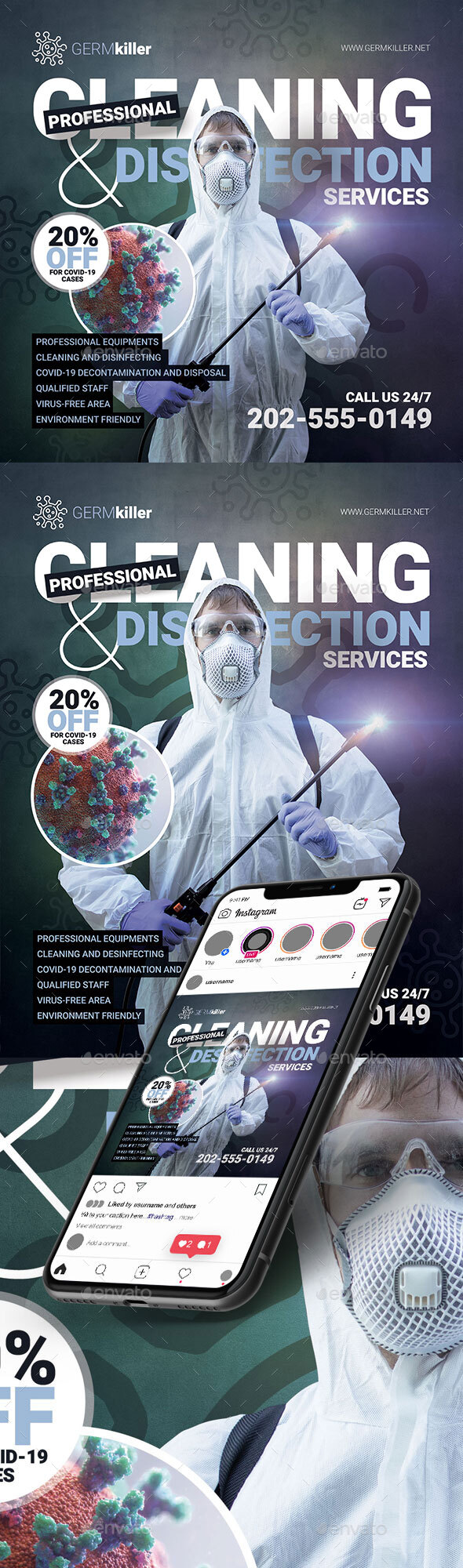 Cleaning and Disinfection Flyer Template