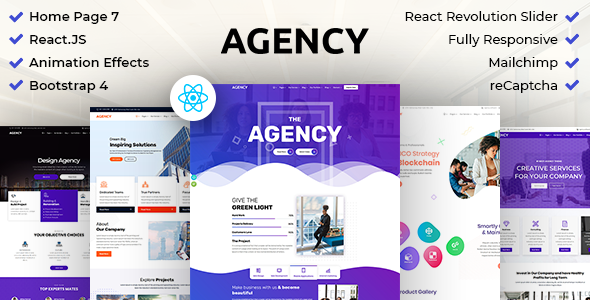 Agency : Creative Business Multipurpose ReactJS Template