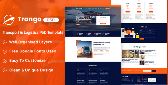 Trango - Transport & Logistics PSD Template