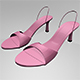 Spool-Heel Slingback Sandals 01 - 3DOcean Item for Sale