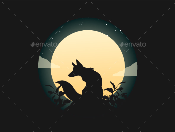Dog Under The Moonlight
