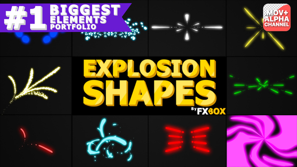 Explosion Shapes | Motion Graphics alt