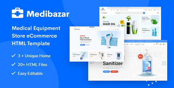 Medibazar - Medical Equipment Store eCommerce HTML Template