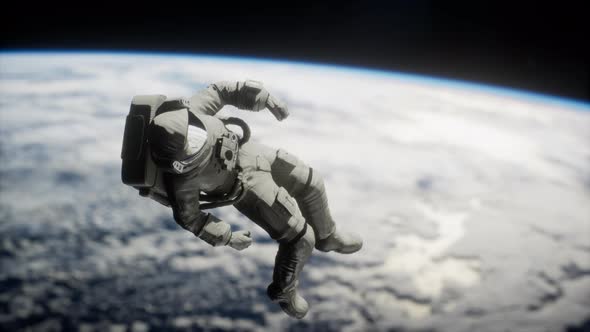 Astronaut in Outer Space Elements of This Image Furnished By NASA