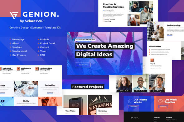 Genion | Creative & Design Elementor Template Kit