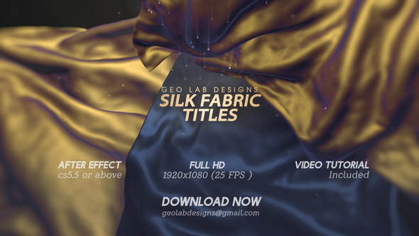 Silk Fabric Titles  l  Smooth Cloth Titles  l  Clothes Animation Opener alt