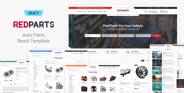 RedParts – Auto Parts React eCommerce Template