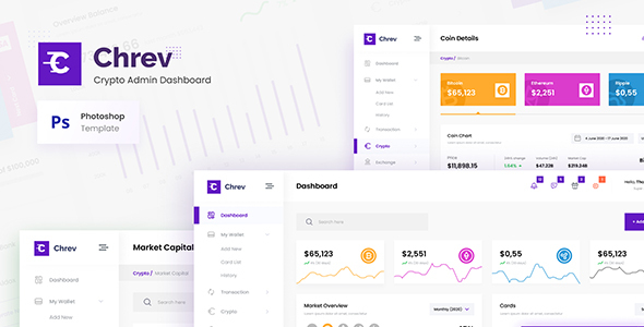 Chrev - Crypto Admin Dashboard UI PSD Template