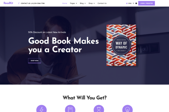ReadKit - Book Elementor Template Kit