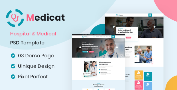 Medicat – Medical and Health PSD Template – 1 Sold!