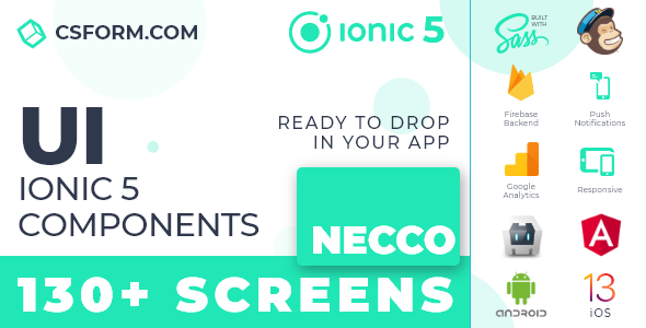 Necco | Ionic 5 / Angular 10 UI Theme / Template App | Multipurpose Starter App