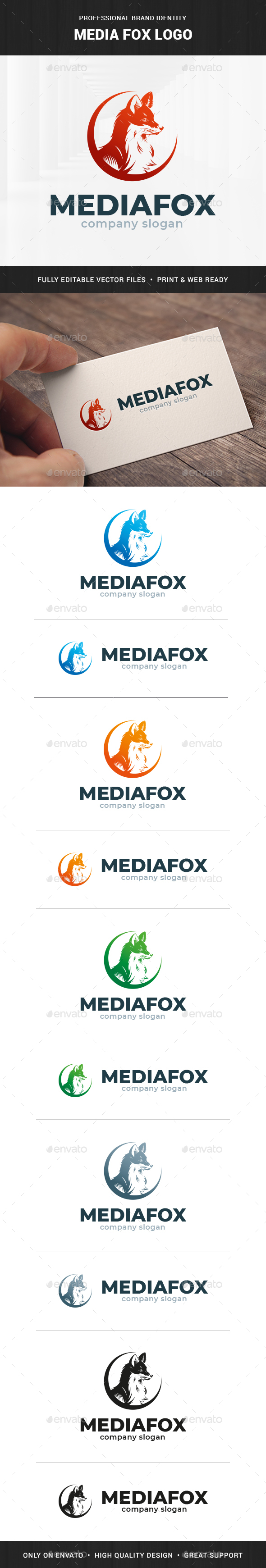 Media Fox Logo Template