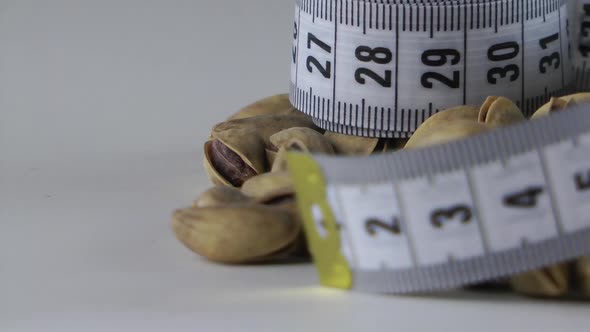 Roasted Pistachio and Tape Measure Turning 