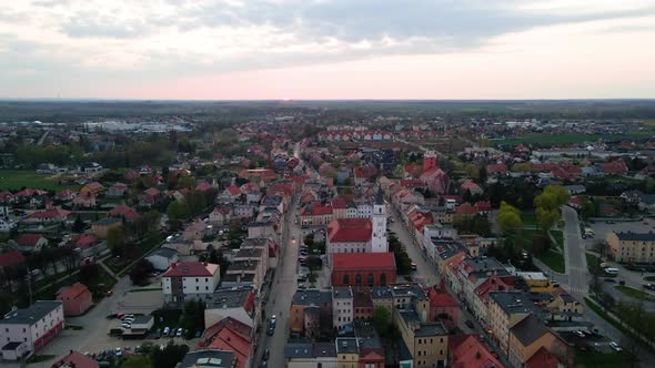 Aerial View of Small Town in Europe