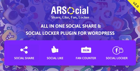 ARSocial - Social Share Buttons &amp; Social Locker Plugin