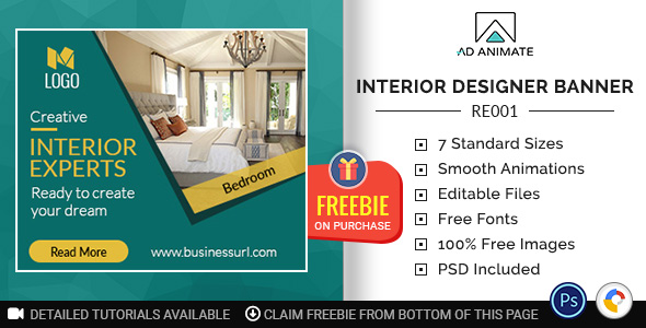 Real Estate | Interior Designer Banner (Re001)