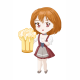 Chi-bi Anime Oktoberfest Brown Hair with Beer - GraphicRiver Item for Sale