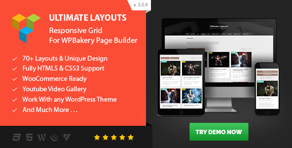 Ultimate Layouts - Responsive Grid &amp; Youtube Video Gallery - Addon dla WPBakery Page Builder