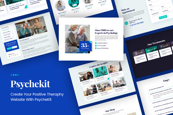 PsycheKit - Psychologist & Hypnotherapy Elementor Template Kit