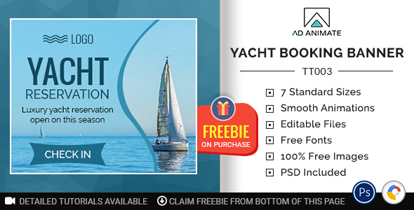 Tour &Amp; Travel | Yacht Booking Banner (Tt003)