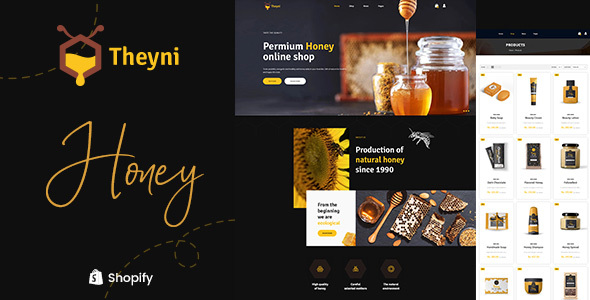 Theyni - Organic Food, Honey Shop Shopify Theme