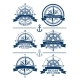 Nautical Emblems with Windrose and Steering Wheel - GraphicRiver Item for Sale