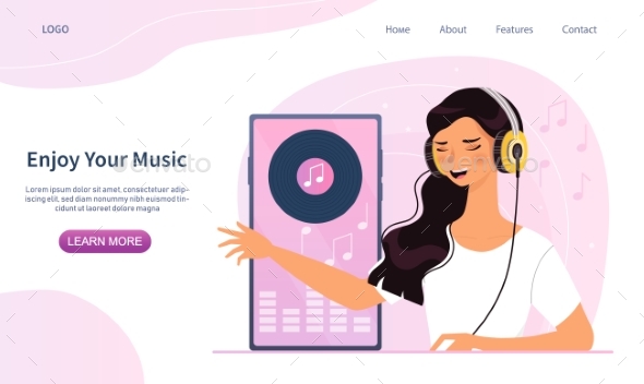 Enjoy Your Music Web Page Template