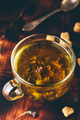 Cup of green tea with brown tea sugar - PhotoDune Item for Sale