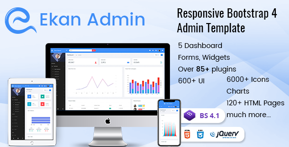 Ekan - Responsive Bootstrap Admin Templates with UI Framework