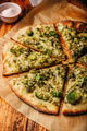 Sliced homemade italian pizza with broccoli and cheese - PhotoDune Item for Sale