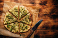 Italian pizza with broccoli, pesto and cheese - PhotoDune Item for Sale