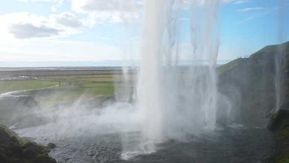 Seljalandsfoss Waterfall Located in the South Region in Iceland Right By Route 1