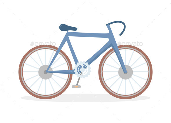 Classic Bicycle Vector Flat Illustration Isolated