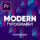 Modern Typography for Premiere Pro CC  | Responsive Design | MOGRT - VideoHive Item for Sale
