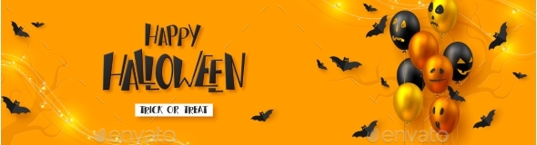 Happy Halloween Horizontal Banner