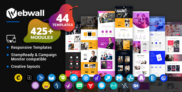 Webwall - Business Responsive Email Template + StampReady & CampaignMonitor compatible files