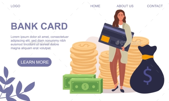 Bank Card and Payment Web Page Template