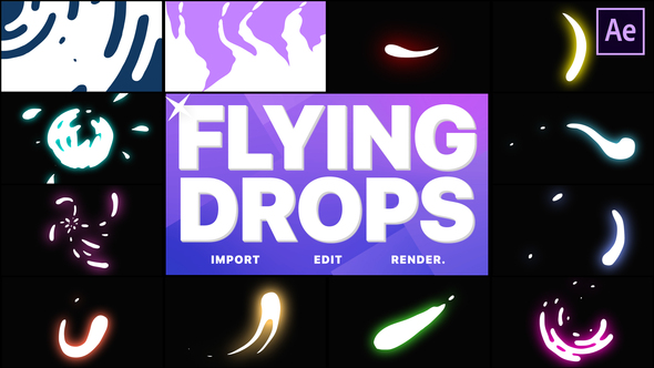 Flying Drops | After Effects