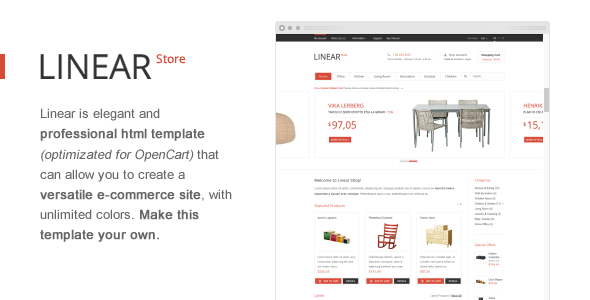 Linear Store – Premium HTML OpenCart Design 