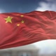 China Flag Waving Slow Motion Blue Sky Background Seamless Loop - VideoHive Item for Sale