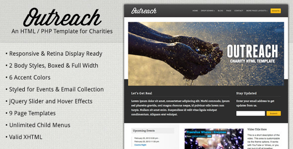 Outreach - Charity HTML Template