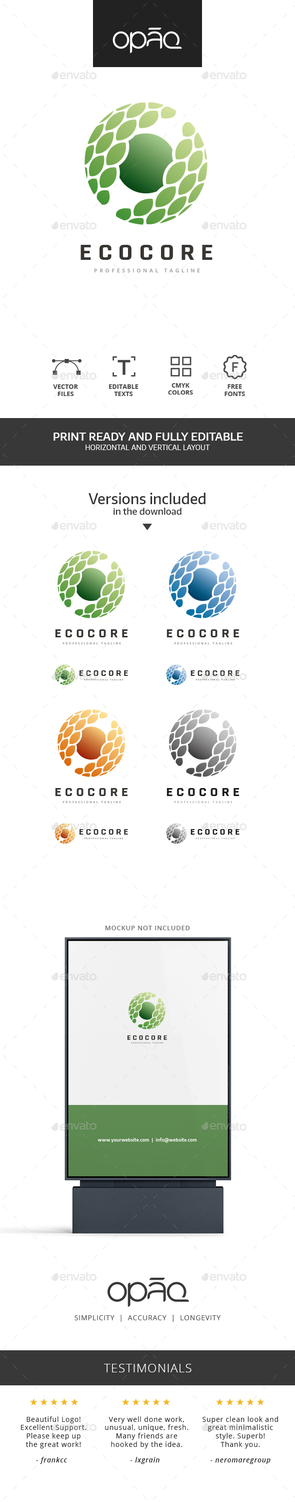 Ecological Nature Sphere Core Logo