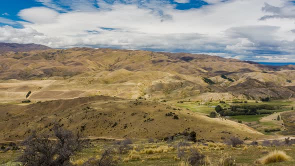 Arid mountains landscape timelapse