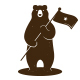 Bear Star Flag Logo Template - GraphicRiver Item for Sale