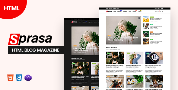 Sprasa - HTML Blog Magazine