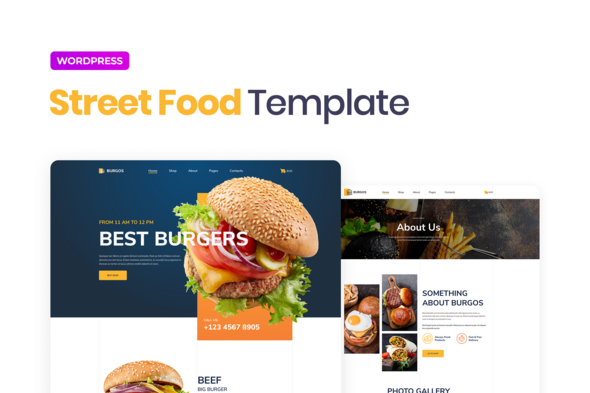 Burgos – Street Food Elementor Template Kit