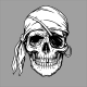 Pirate Skull Head in Bandana - GraphicRiver Item for Sale