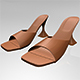 Square-Toe Spool-Heel Sandals 02 - 3DOcean Item for Sale