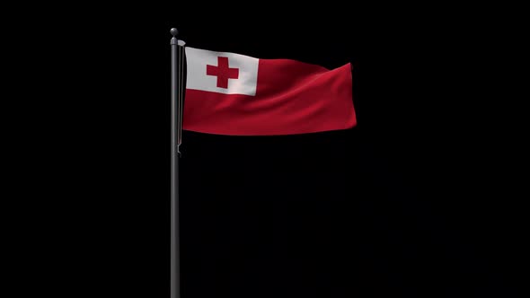 Tonga Flag With Alpha 2K