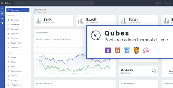 Qubis - Multipurpose Bootstrap Admin Template